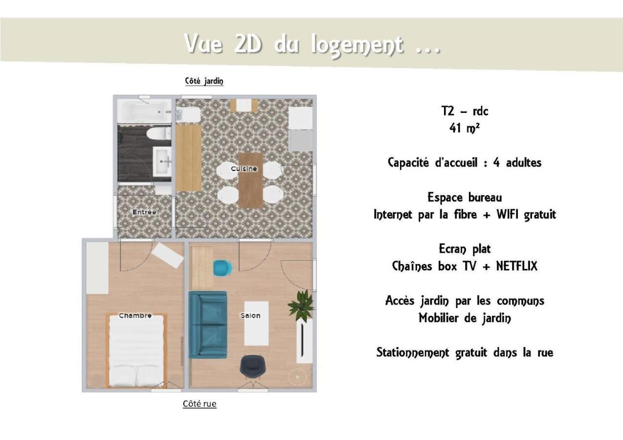Le 62 - Spacieux T2 Avec Jardin, Parking & Tramway Гренобъл Екстериор снимка