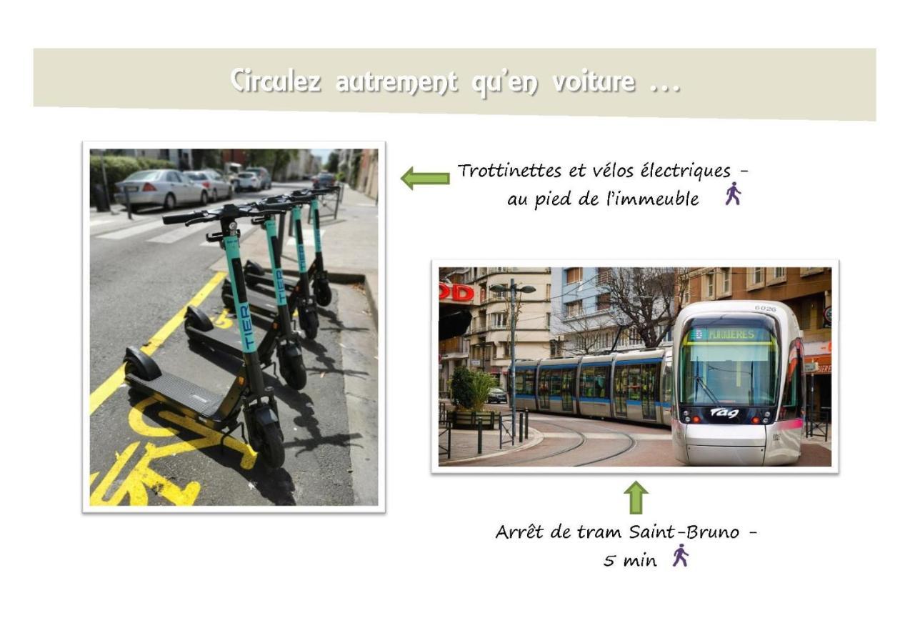 Le 62 - Spacieux T2 Avec Jardin, Parking & Tramway Гренобъл Екстериор снимка