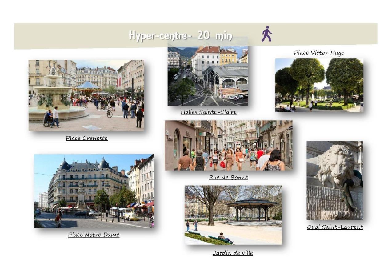 Le 62 - Spacieux T2 Avec Jardin, Parking & Tramway Гренобъл Екстериор снимка
